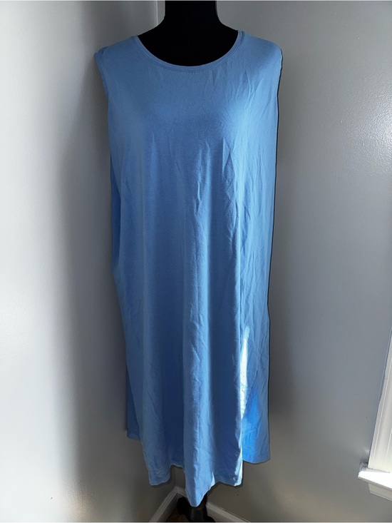 d&co Dresses & Skirts - D&Co Maxi Dress Women’s 3X Blue Sleeveless Knit Comfy Stretch Light Casual